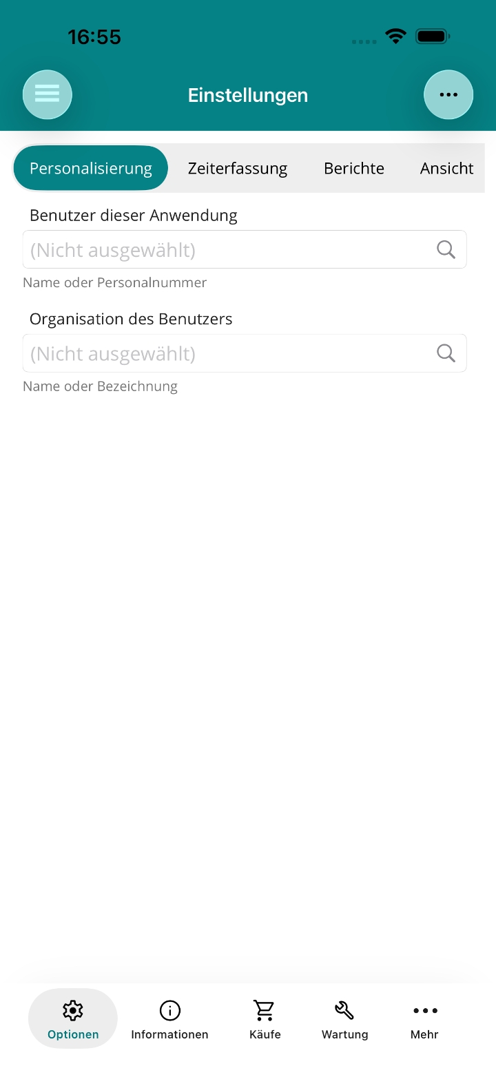 APLICONUS passend konfigurieren – Screenshot von APLICONUS infield Pro (iPhone)
